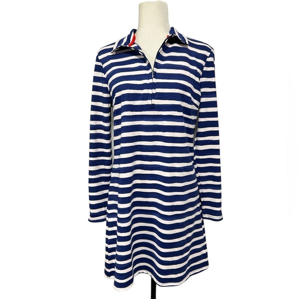 🆕 CABANA LIFE UPF50 Nautical Sun Protective Collared Dress